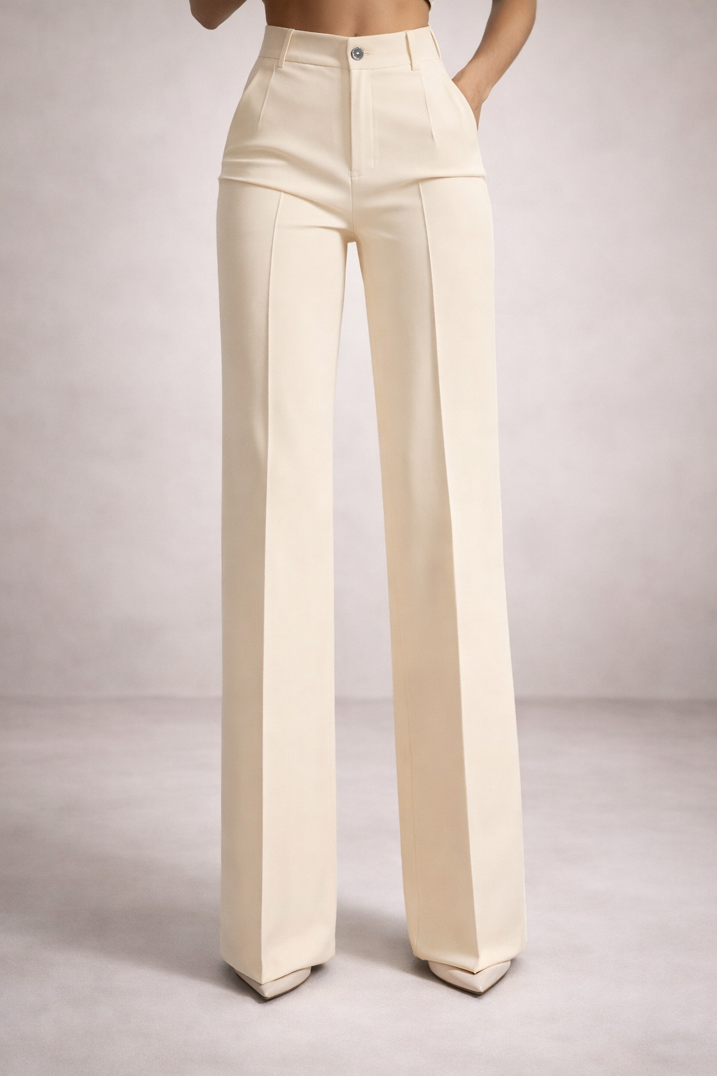 Pantalones de traje de cintura alta