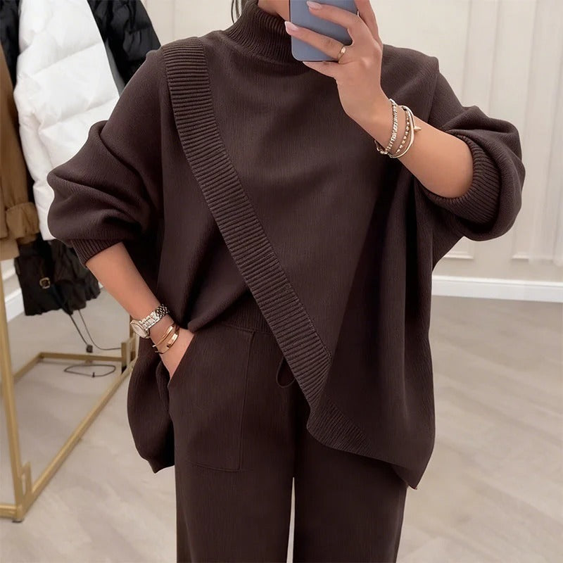 Conjunto suéter y pantalón oversize