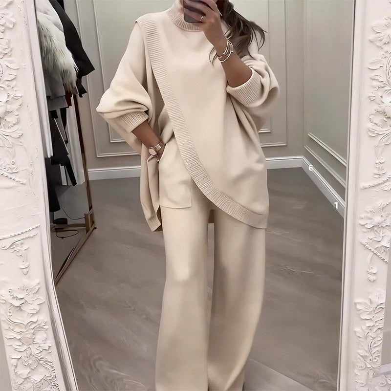 Conjunto suéter y pantalón oversize